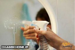 پاک کردن چسب از روی آینه